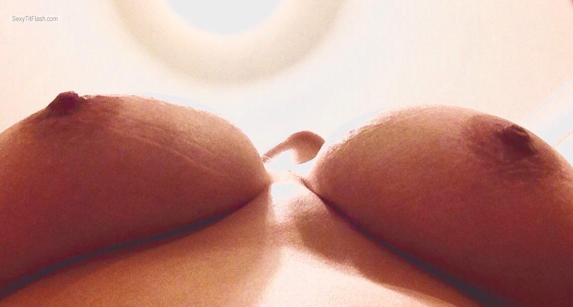 Tit Flash: Wife's Big Tits (Selfie) - Wife's Set from Australia